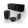 Image de Kit Accessoires Lumix Optique fixe grand angle 26mm S-R26E + Optique fixe Portrait Lumix S 50mm f1.8m S-S50ME + Batterie DMW-BLK22EB pour Lumix S5 et S9 Noir en occasion ou reconditionné