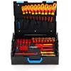 Image de GEDORE Mallette à outils VDE HYBRID, Set de 53 pièces, Complète, Coffre à outils, Outils pour électricien, Mallette en plastique, Isolés VDE, 1100-1094