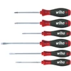 Image de Jeu de tournevis 6pces fente 4/5,5/6,5/PH 1/2/PZD 2 lame ronde chrome mat/manche