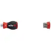 Image de Wiha Tournevis porte-embout avec magasin d'embouts Phillips, fente avec 6 embouts, Stubby, 1/4" sous blister (33738)