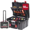 Image de Wiha Caisse à outils Set XL 2 Trolley electric 60 pièces I Caisse à outils sur roulettes I Valise à outils I Boîte à outils remplie pour électricien (45795)