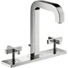Image de hansgrohe AXOR Citterio Mélangeur lavabo 3 trous AXOR 170, vidage escamotable, bec verseur 140mm, poignées croisées, plaque de fixation, 39134000, Couleur: chrome