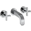 Image de hansgrohe Axor Citterio Set de montage complet mitigeur lavabo encastré 3 trous, poignées croisillons, chrome