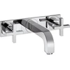 Image de hansgrohe Axor Citterio Kit de montage complet mitigeur lavabo encastré, poignées croisillons, chrome