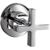 Image de hansgrohe Kit de montage Axor Citterio vanne d'arrêt encastrée, avec poignée croix, chrome