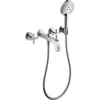 Image de hansgrohe Axor Citterio Kit de montage complet robinetterie baignoire 3 trous encastré, avec poignées croisillon, chrome