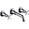 Image de hansgrohe Axor Montreux Set de montage complet Robinet lavabo 3 trous encastré, bec 165-225 mm, chrome