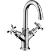 Image de hansgrohe Robinet lavabo à deux poignées 160 Axor Montreux avec poignées croisées, tirette, chrome