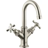 Image de hansgrohe Mitigeur lavabo à deux poignées 160 Axor Montreux avec vidage à tirette, brossé nickel