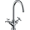 Image de hansgrohe Mitigeur lavabo deux poignées 210 Axor Montreux A 175 mm, avec vidage, chrome
