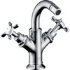 Image de hansgrohe Axor Montreux Robinet Bidet 2 Trous 104 mm, mit Kreuzgriff, tirette, chrome