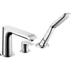 Image de hansgrohe Metris Set de finition mitigeur 3 trous pour montage sur bord de baignoire, chromé, 31190000