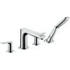 Image de hansgrohe Kit de montage complet Metris Robinet de baignoire 4 trous, chrome