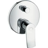 Image de hansgrohe Set de montage Metris Mitigeur baignoire encastré, rosace ronde, chrome