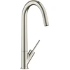Image de hansgrohe Mitigeur monocommande évier 300 Axor Starck avec bec pivotant, aspect acier inoxydable