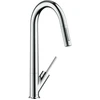 Image de hansgrohe Mitigeur de cuisine monocommande 270 Axor Starck avec douchette extractible, chrome