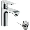 Image de hansgrohe Metris Mitigeur de lavabo 110 CoolStart , avec tirette et vidage, chromé, 31121000
