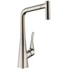 Image de hansgrohe Metris M71 Mitigeur de cuisine 320, avec douchette extractible 2 jets, aspect acier inox, 14820800