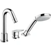 Image de hansgrohe Logis Set de finition mitigeur 3 trous pour montage sur bord de baignoire, chromé, 71310000