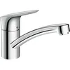 Image de hansgrohe Logis M31 - Mitigeur de cuisine, 1 jet, Robinet avec hauteur sous bec 120 mm, Robinetterie avec bec pivotant, Chromé, 71830000