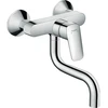 Image de hansgrohe Mitigeur monotrou Logis M31 montage mural, 1 jet, bec bas, chrome