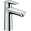 Image de hansgrohe Robinet de lavabo Talis E - Avec bec - Hauteur : 110 mm - Avec tirette - Économie d'eau - Chromé