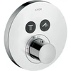 Image de hansgrohe Kit de montage prêt à l’emploi ShowerSelect UP-THM, rond, 2 utilisateurs, chrome