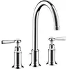 Image de hansgrohe Axor Montreux 3 trous Robinet lavabo 180 175 mm, levier, tirette, chromé