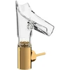 Image de hansgrohe Mitigeur lavabo monocommande Axor Starck V 140 mm verre, sans vidage, bec facetté, poli brillant