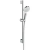 Image de hansgrohe Crometta Set de douche 1 jet Green 6 l/min avec barre Unica'Croma 65 cm, blanc/chromé, 26554400