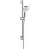 Image de hansgrohe Crometta Ensemble de douche 1 jet EcoSmart 9 l/min avec barre Unica'Croma 65 cm, blanc/chromé, 26535400