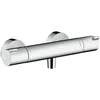 Image de hansgrohe Ecostat 1001 CL - Mitigeur de douche thermostatique, Robinet de douche avec arrêt de sécurité (SafetyStop) à 40°C, Thermostat rond, 1 sortie, Chromé, 13211000