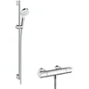 Image de hansgrohe Système de douche Crometta 900 mm Barre de douche, avec thermostat, blanc/chrome