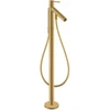 Image de hansgrohe Mitigeur monocommande baignoire Axor Starck A 156 mm, sol, avec poignée à broche, finition or optique