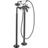 Image de hansgrohe AXOR Montreux Mélangeur bain 2 poignées sur pieds AXOR Montreux, 16547340, Couleur: Brushed Black Chrome
