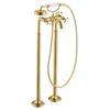 Image de hansgrohe AXOR Montreux Mélangeur bain 2 poignées sur pieds AXOR Montreux, 16547250, Couleur: Brushed Gold Optic