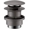 Image de hansgrohe Bonde Push-open, noir chromé brossé, 50100340