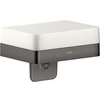 Image de hansgrohe Axor Distributeur de lotion universel avec tablette, verre, chrome noir brossé