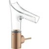 Image de hansgrohe Axor Starck V Mitigeur lavabo 140 mm verre, garniture non vidée, brossé or rouge