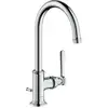 Image de hansgrohe Axor Montreux Mitigeur lavabo 210 A 175mm, avec tirette, inox brossé