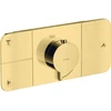 Image de hansgrohe Axor One Ensemble de montage prêt à poser UP Thermostat, 3 sorties, or poli optic