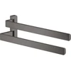 Image de hansgrohe Axor porte-serviettes universel 409 mm, 2 bras pivotants, bleu brossé