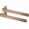 Image de hansgrohe Axor porte-serviettes universel 409 mm, 2 bras, pivotant, brossé or rouge