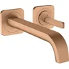 Image de hansgrohe AXOR Citterio E Mitigeur monocommande de lavabo encastré avec rosaces pour montage mural, 36106140, Couleur: Brushed Bronze