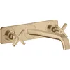 Image de hansgrohe AXOR Citterio E Mélangeur lavabo encastré 3 trous avec plaque pour montage mural, 36115140, Couleur: Brushed Bronze