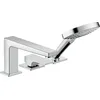 Image de hansgrohe Metropol Set de finition mitigeur 3 trous pour montage sur bord de baignoire avec Secuflex, poignée manette, chromé, 32550000