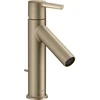 Image de hansgrohe Mitigeur monocommande lavabo 100 Axor Starck A 103 mm, m HG, tirette, inox brossé