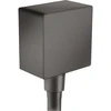 Image de hansgrohe Raccord mural Fixfit Square avec clapet anti-retour, chrome noir brossé