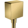 Image de hansgrohe Raccord mural Fixfit Square avec clapet anti-retour, or poli