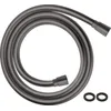 Image de hansgrohe Isiflex Tuyau de douche universel, 1,25 m, avec protection anti-torsion, flexible avec protection anti-torsion et joints d'étanchéité, noir brossé